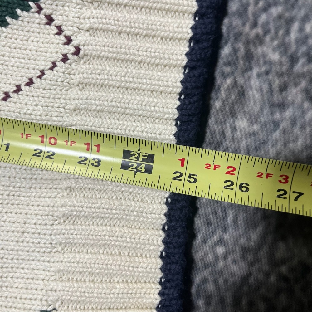 Vintage Tommy Hilfiger Sweater Mens‎ Large Cream Casual Pattern Cotton Jumper - Picture 9 of 9